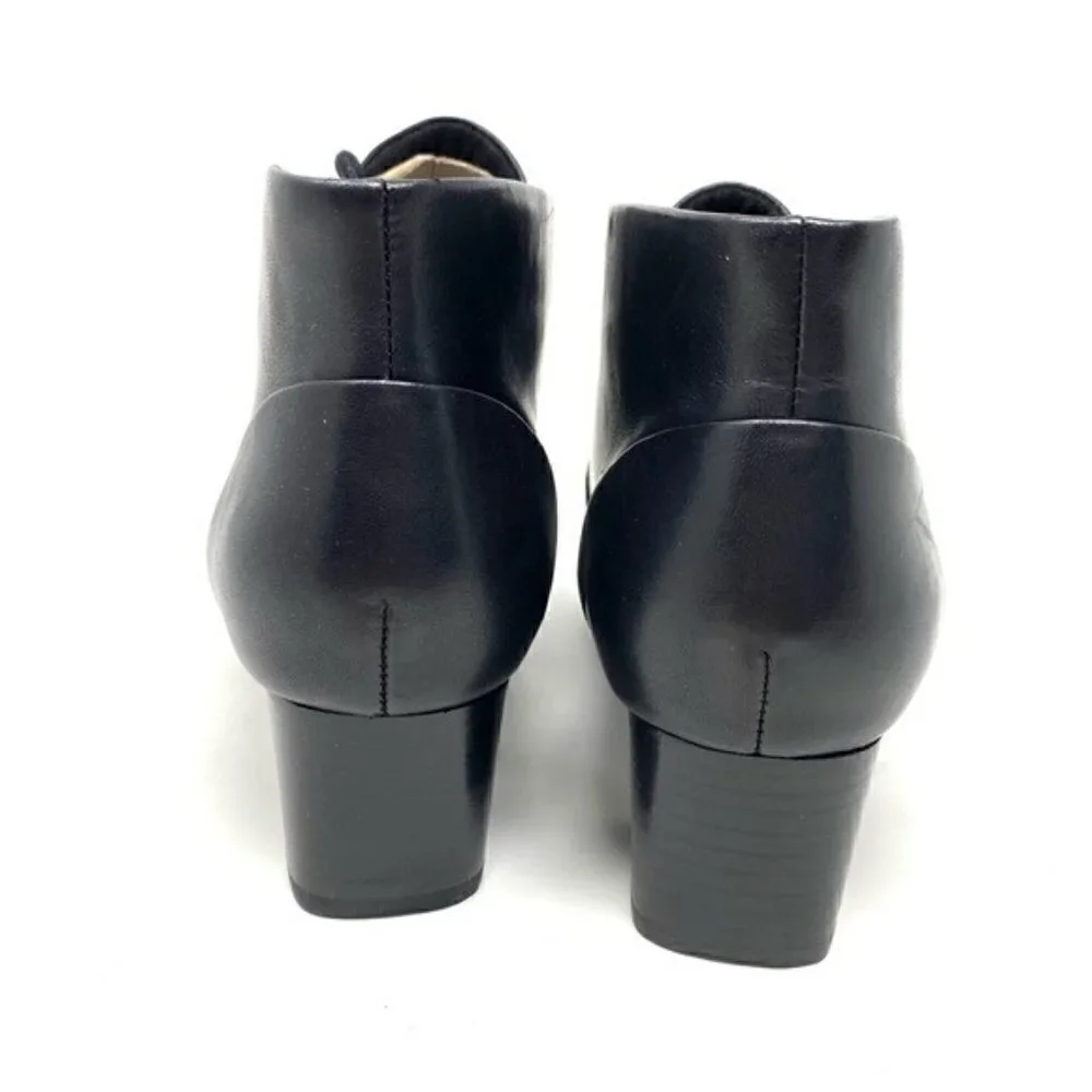 Clarks Un.Damson Tie black leather ankle boots
